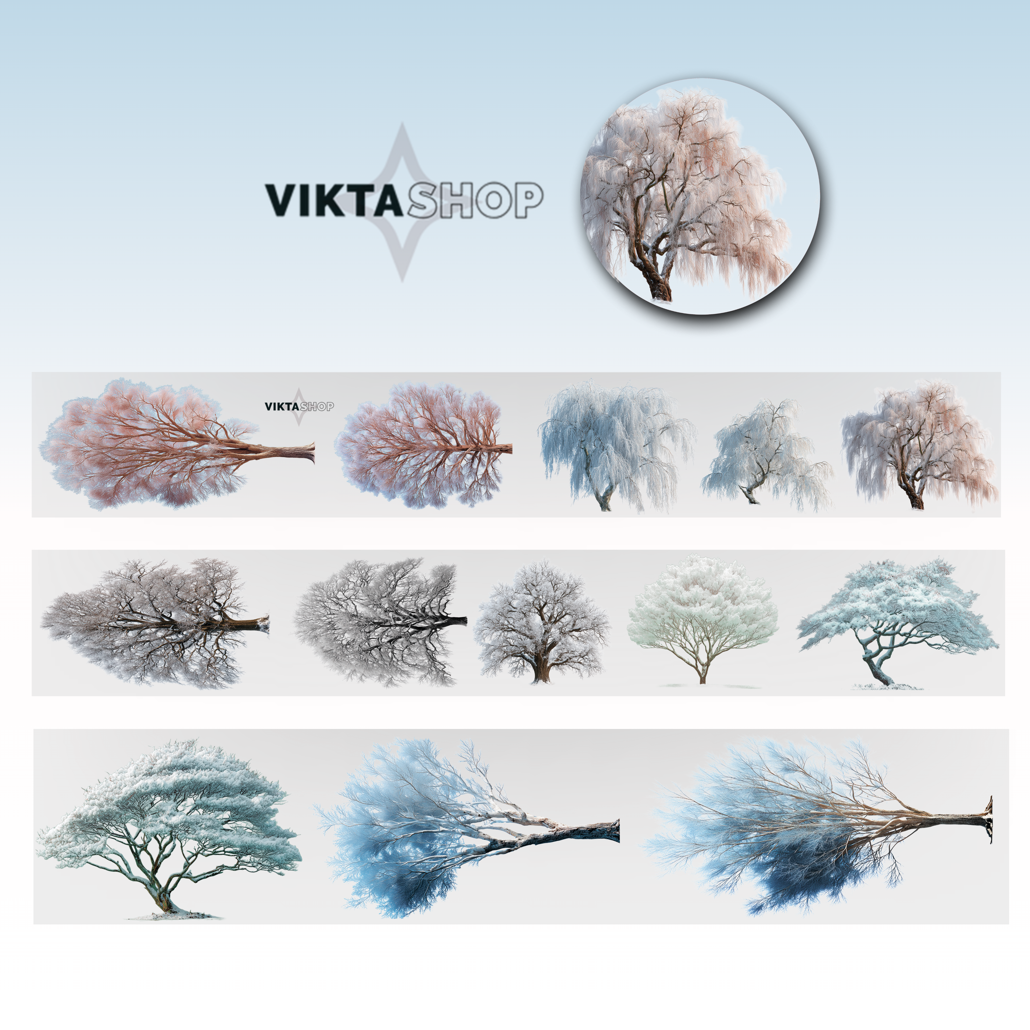 Viktashop winter trees PET Tape