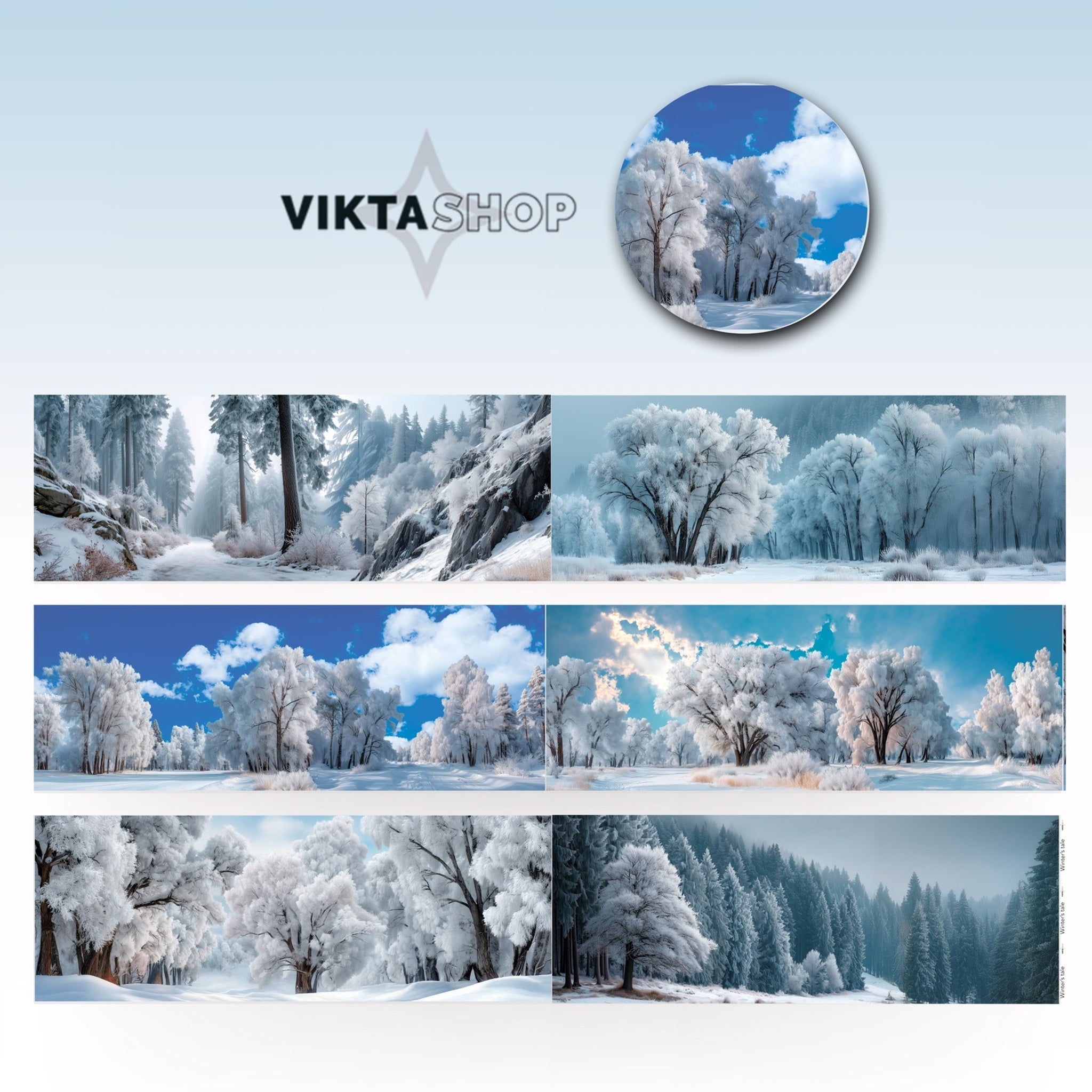 Viktashop winter’s landscape PET Tape