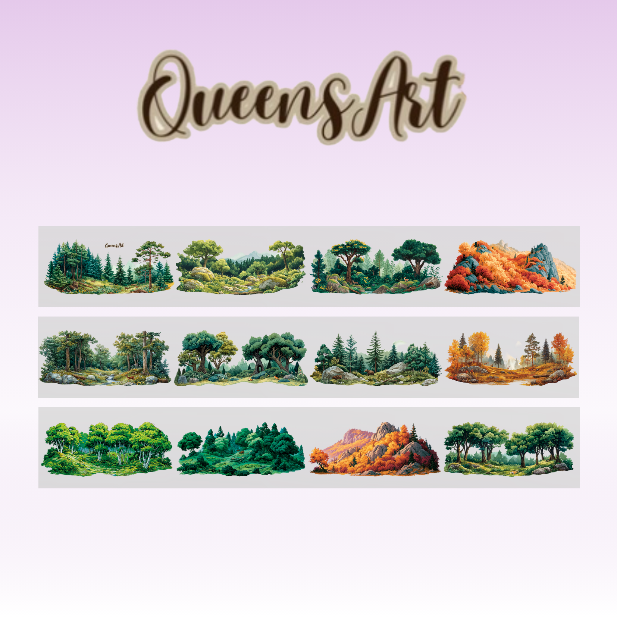Queens Art Forest Landscape PET Tape 9cm x 2.5m