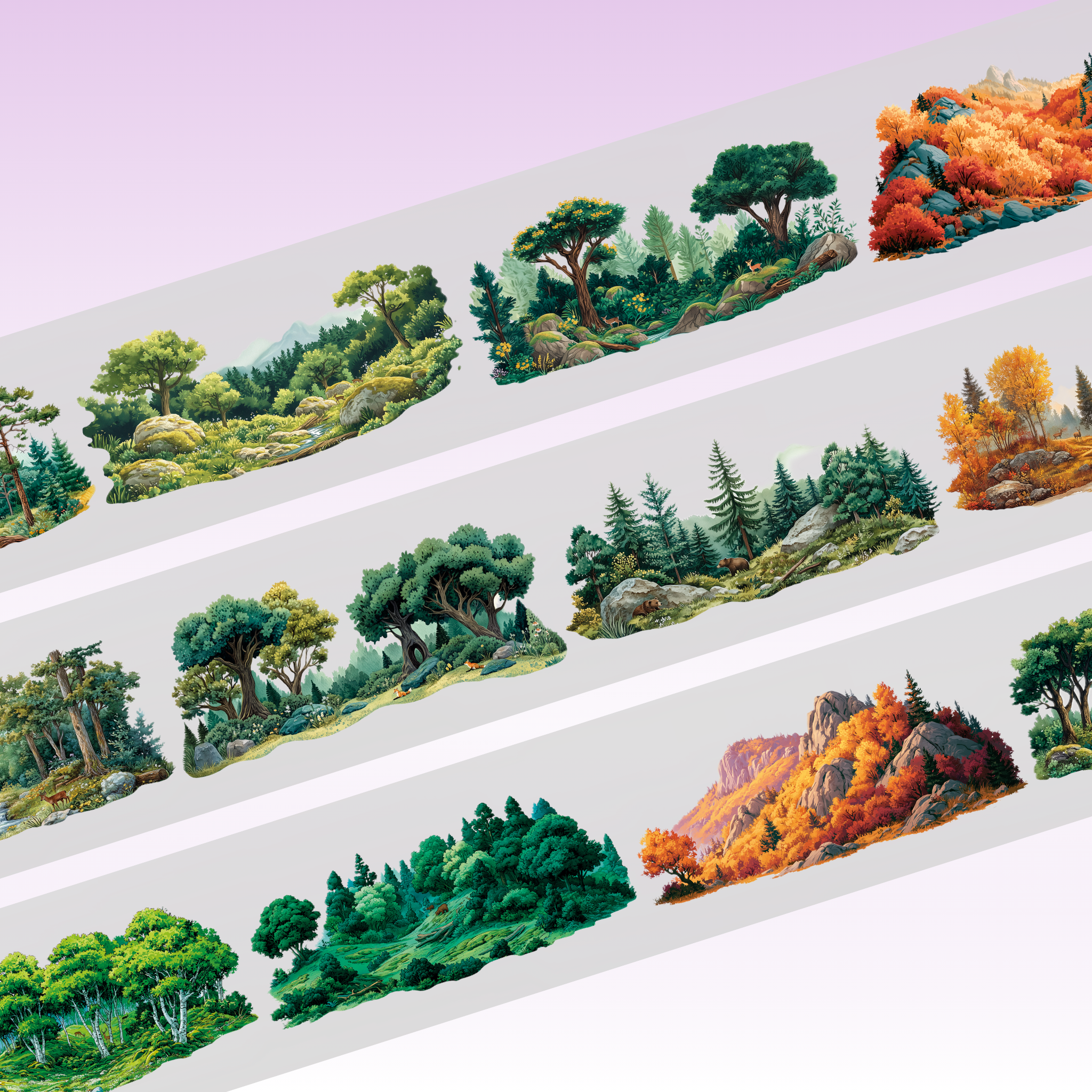 Queens Art Forest Landscape PET Tape 9cm x 2.5m