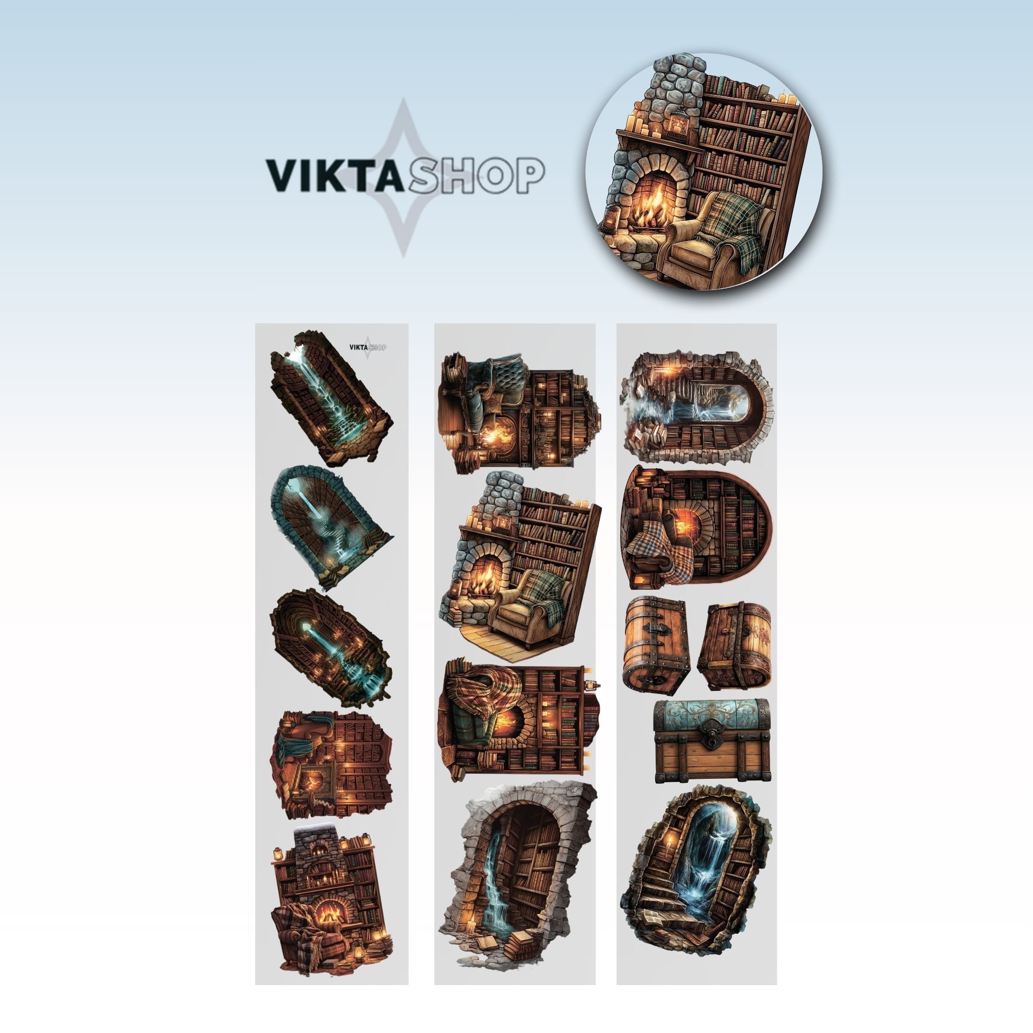 Viktashop Magical Books 10cm x 2.5m