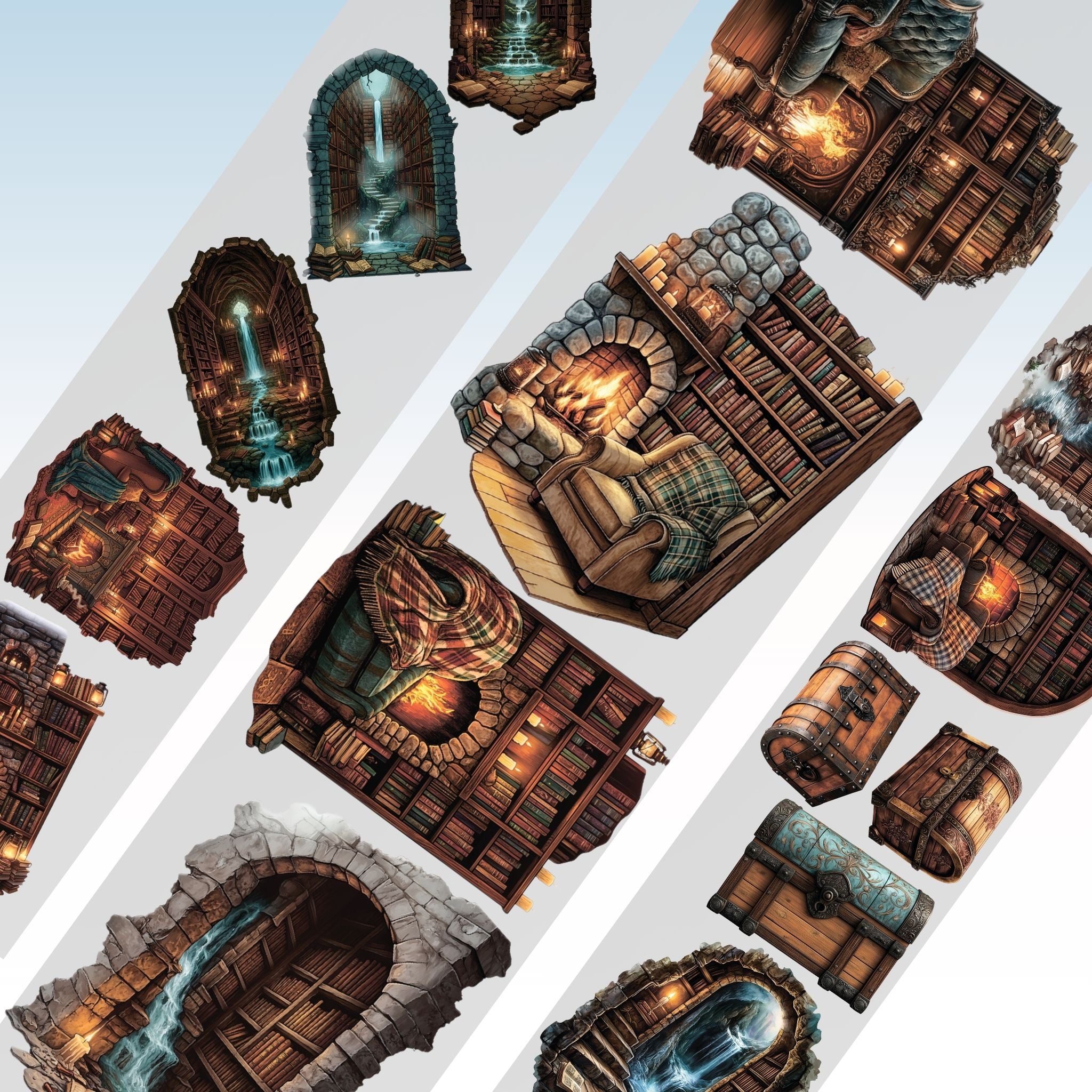 Viktashop Magical Books 10cm x 2.5m