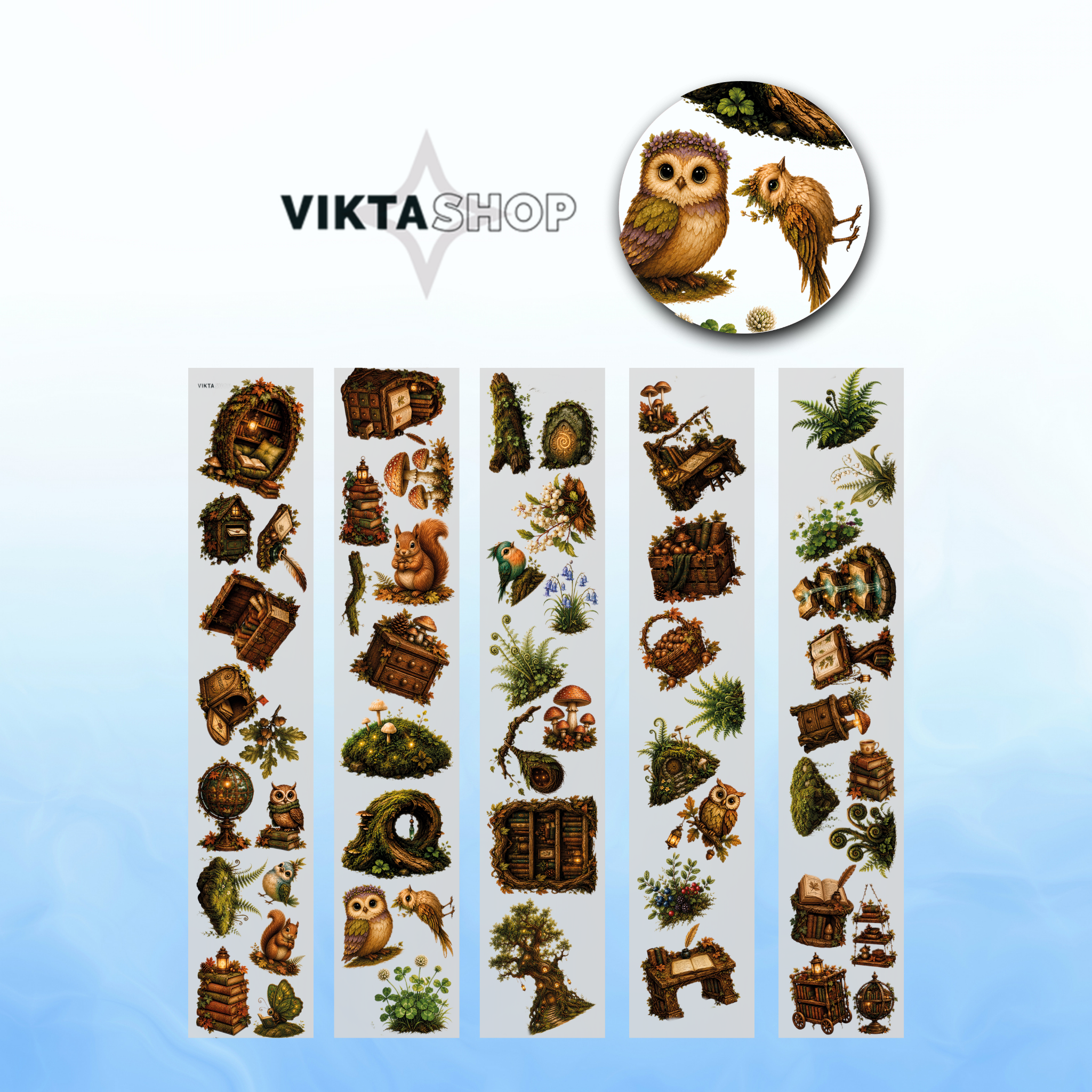 Viktashop Magical Forest PET Tape 9cm x 2,5m