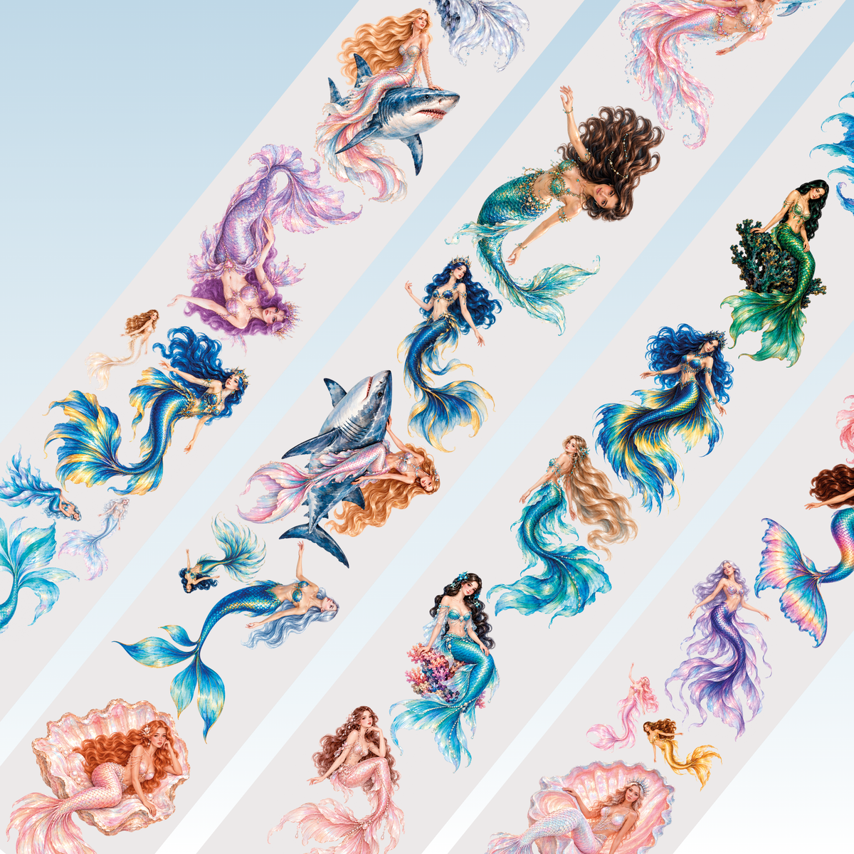 Viktashop Mermaids PET Tape 8cm x 2.5m