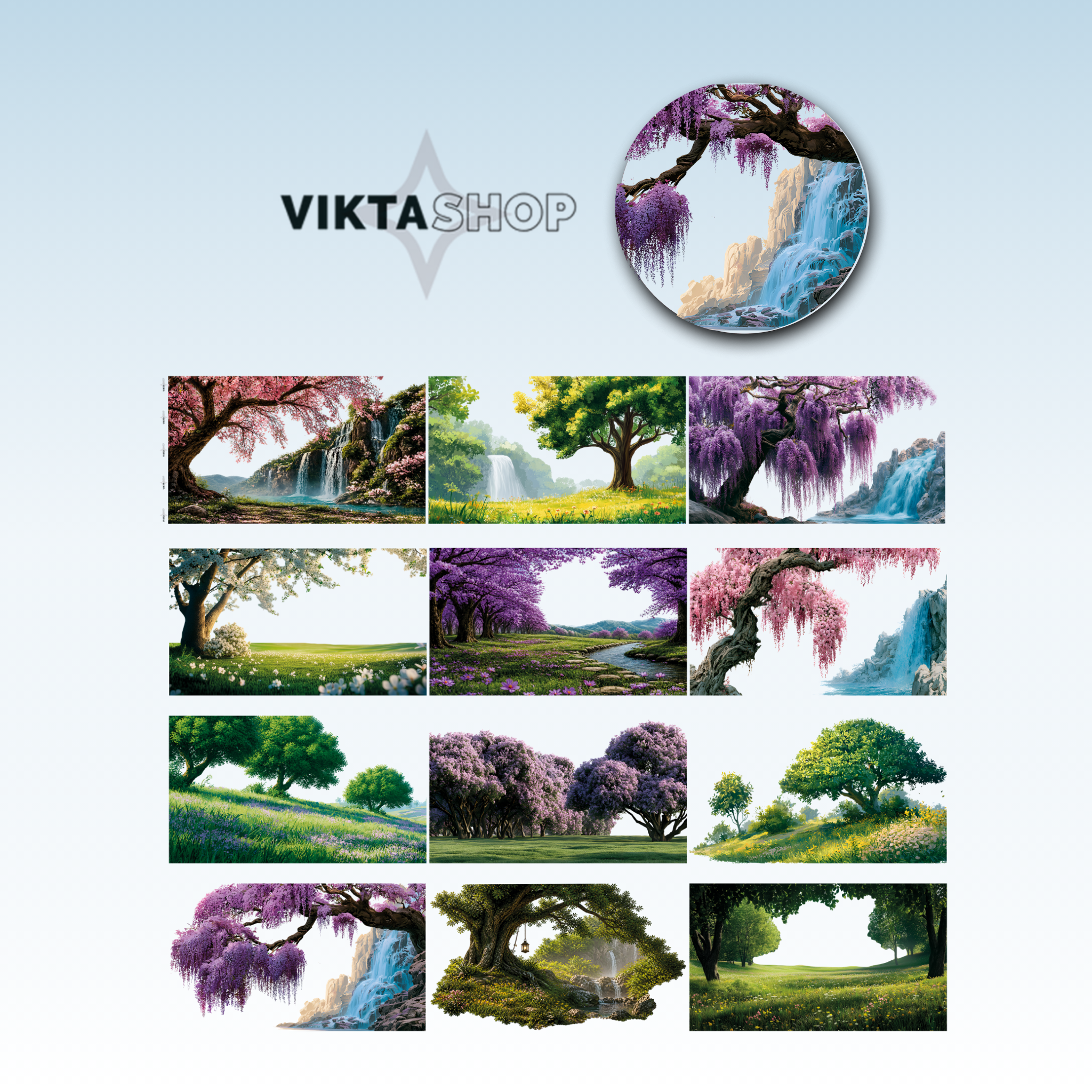 Viktashop Nature Landscape PET Tape 12cm x 2,5m