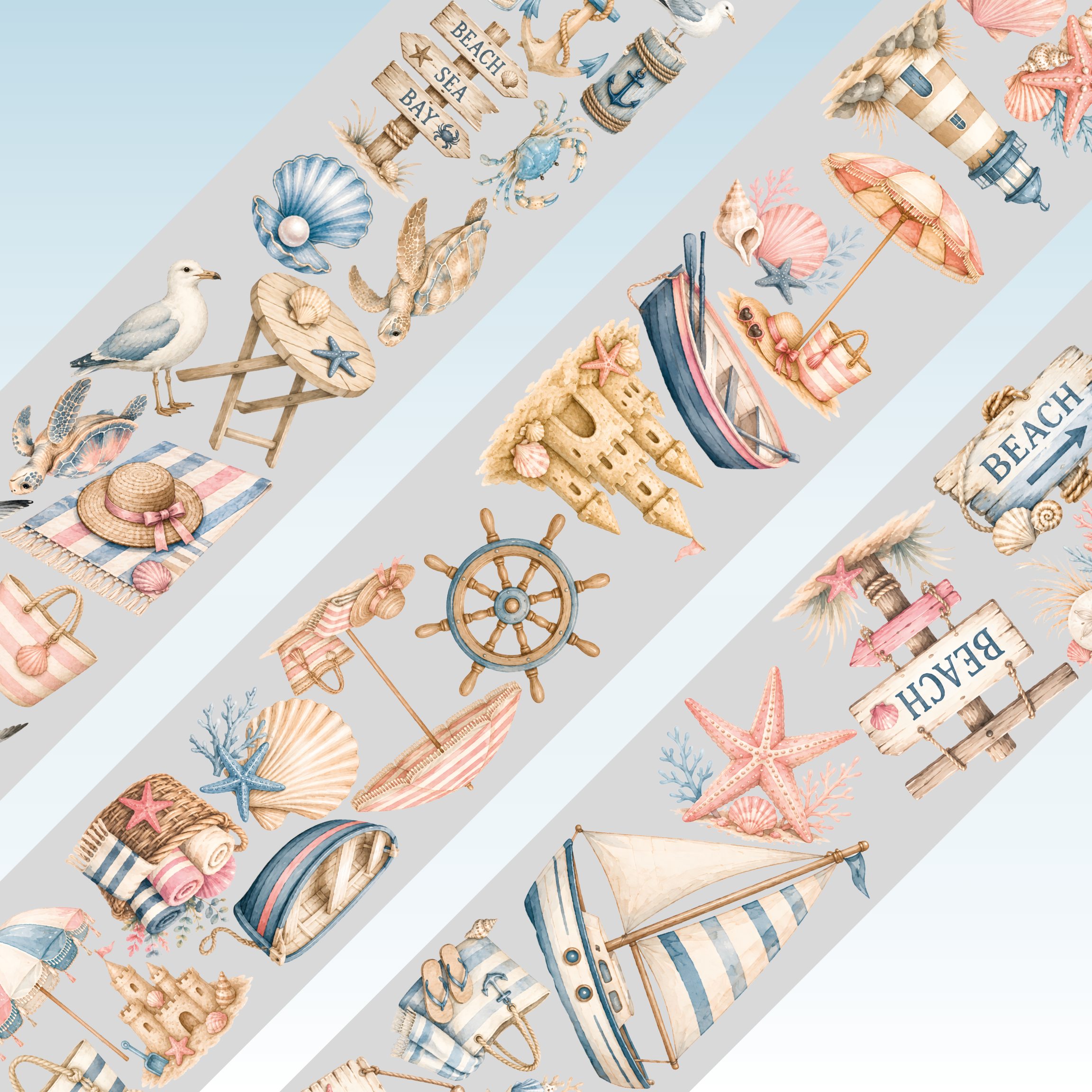 Kittys Journal Nautical PET Tape 7cm x 1.25m