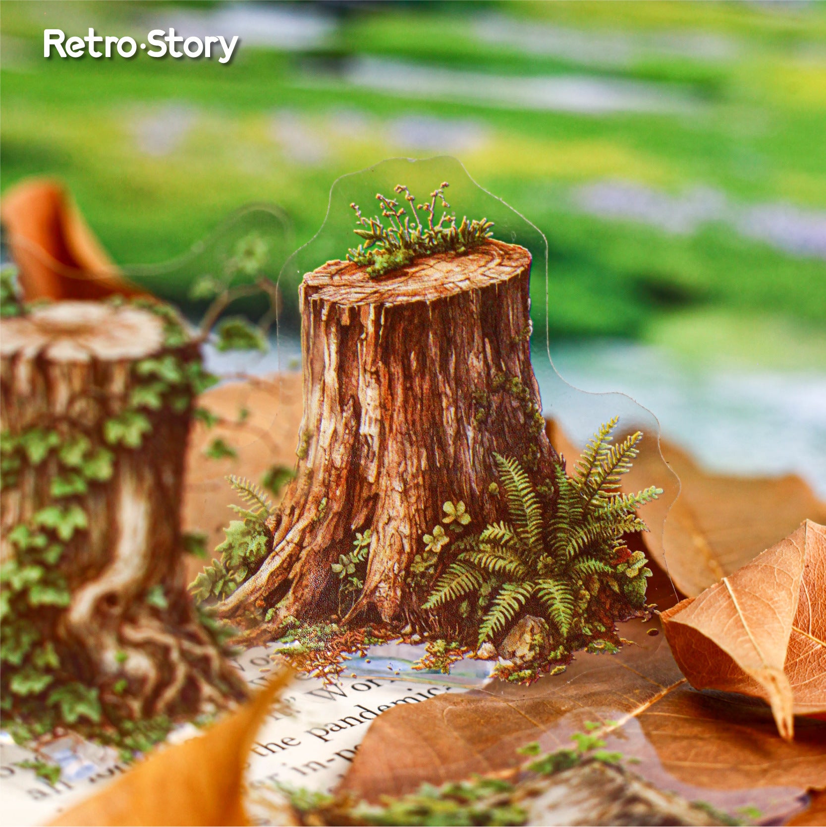 Nature retro scene PET sticker pack 20 psc
