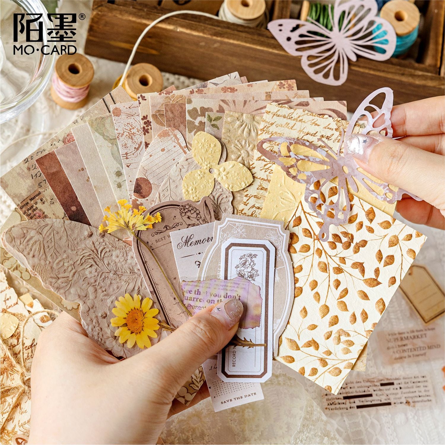 Floating Painting Relief Paper Pack - Retro Chapter Series, 4 Options - ViktaShop