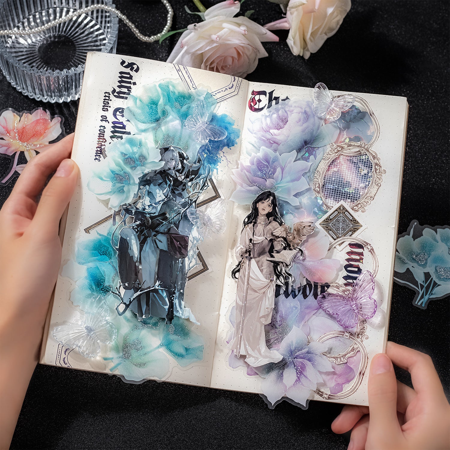 Pack Streamer Flower House Series PET Stickers 20 Psc