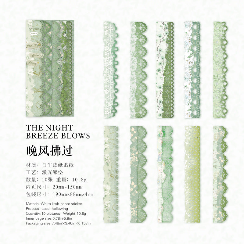 Strip Lace Material Paper - 10 Pcs - ViktaShop