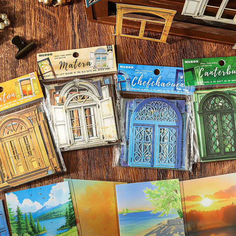Material Package – Small Town Window Retro, 4 Options - ViktaShop