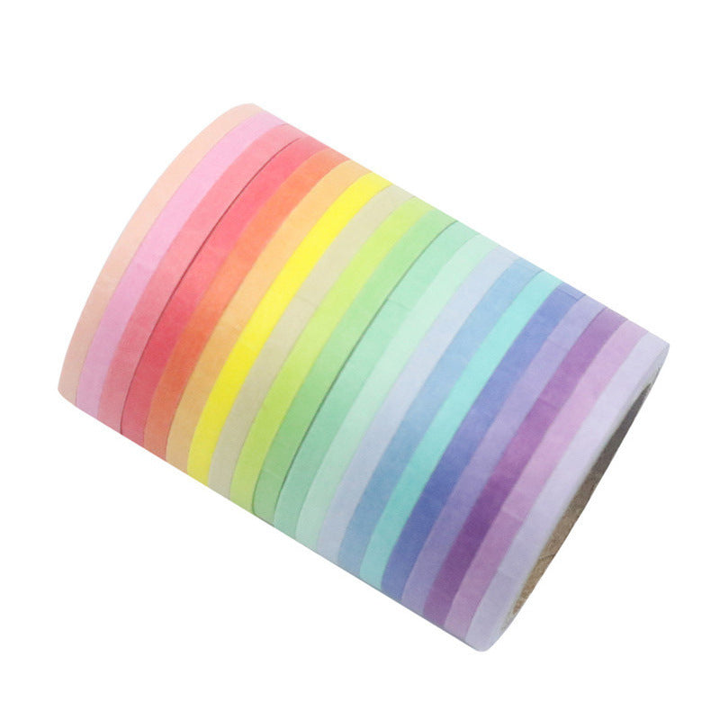 Solid Color Thin Washi Tape Set, 3 Options - ViktaShop