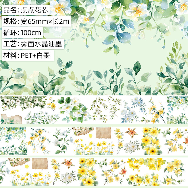 Flower Figure PET Tape – Full Roll Cycle Material for DIY Decoration - 2m - ViktaShop