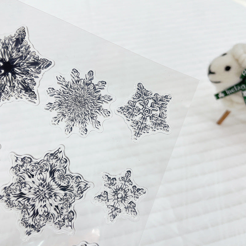 Snowflake Transparent Silicone Stamp - ViktaShop