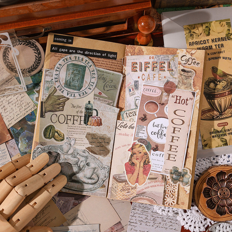 Autumn Contract Book Series – Retro Sticker & Note Paper Set - ViktaShop