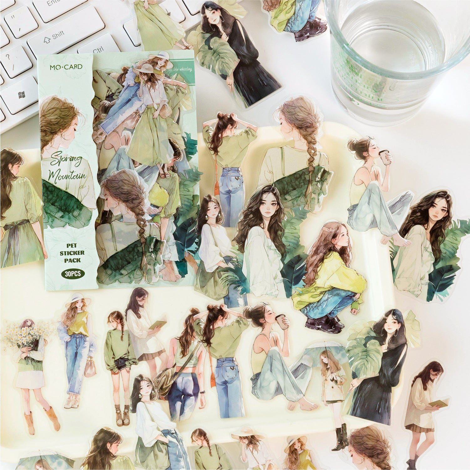Happy Girl Series PET Stickers - ViktaShop
