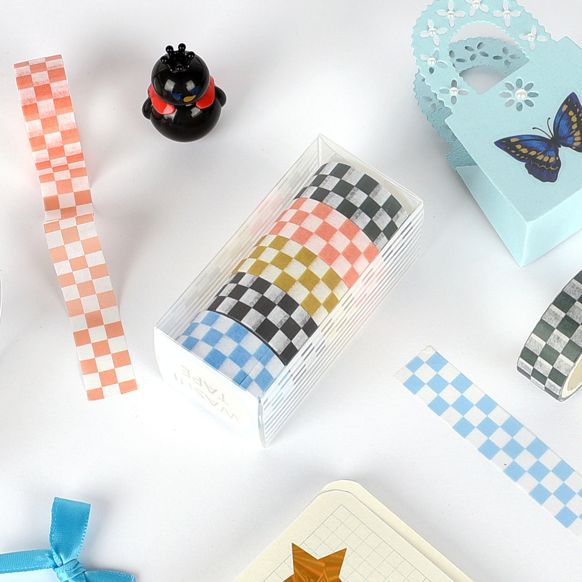 Paper grid creative tape stickers