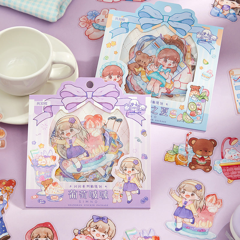 PET Sticker Bag - Shiny Series Cute Girl Theme - ViktaShop