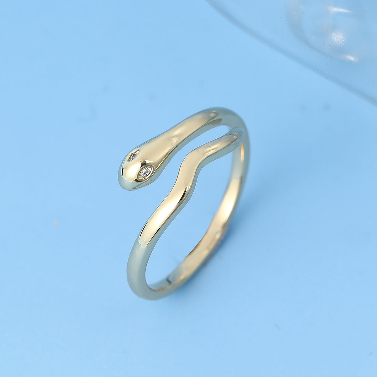 Gold Plated Snake Ring – Adjustable, 10 Options - ViktaShop