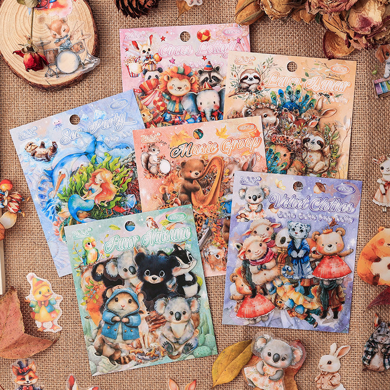Cute Animal World DIY PET Sticker Pack, 6 Options - ViktaShop