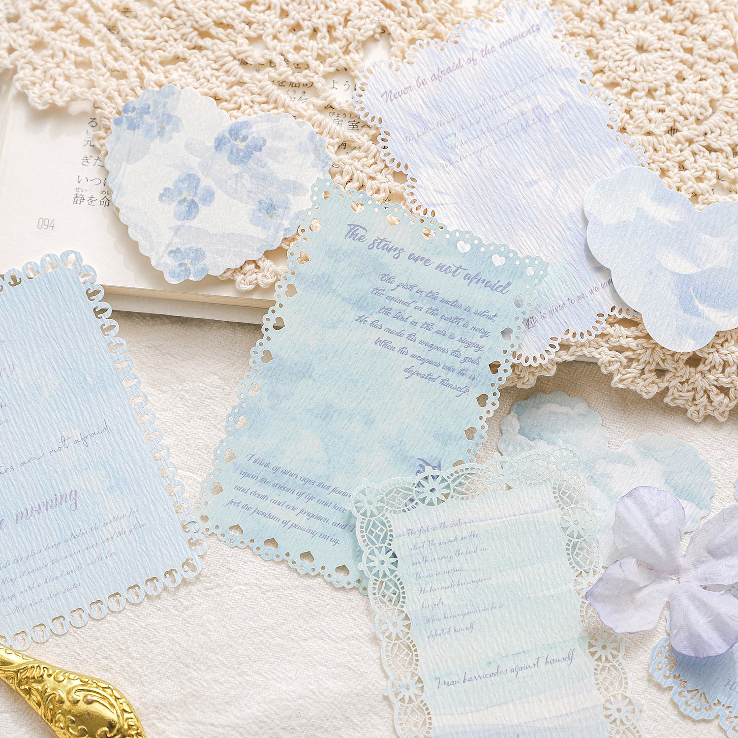 Paper Lace Hollow Material Paper – Dream Island Series, 6 Options - ViktaShop