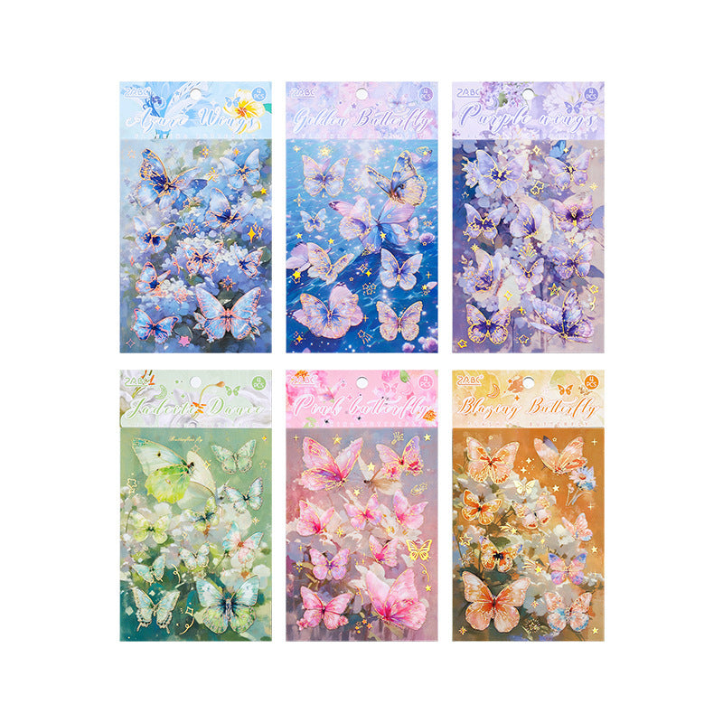 Flashing Butterfly Shadow Stickers – Transparent PET Stickers - ViktaShop
