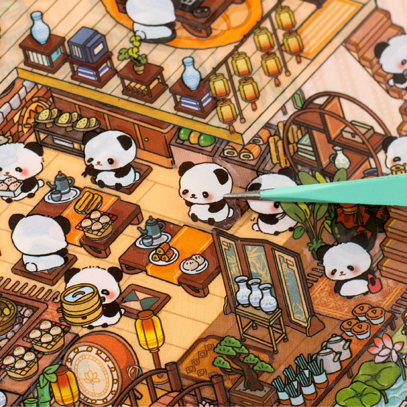 Twilight Fun Panda Landscape Stickers - ViktaShop