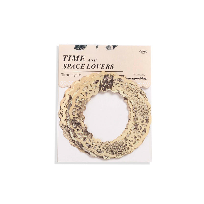 Wonderful Day Series Lace Hollow Frame Material Paper for Scrapbooking - ViktaShop