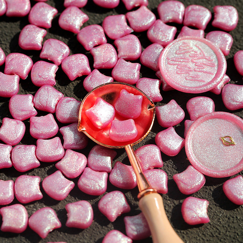Cute Cat Head Wax Seal Set – Mixed Color Polarized Wax Grains - ViktaShop