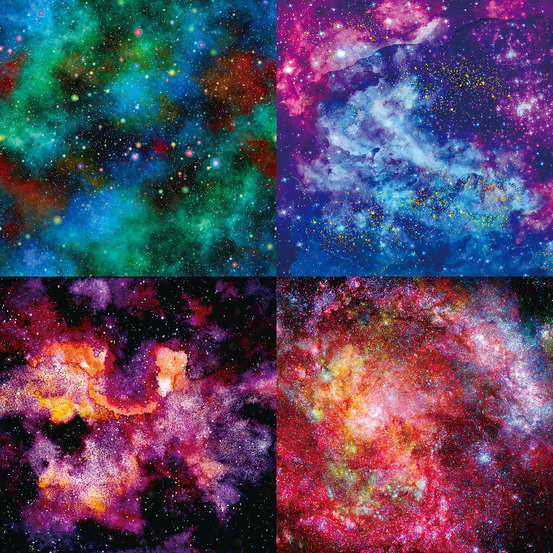 Cosmos material paper background 10 sheets