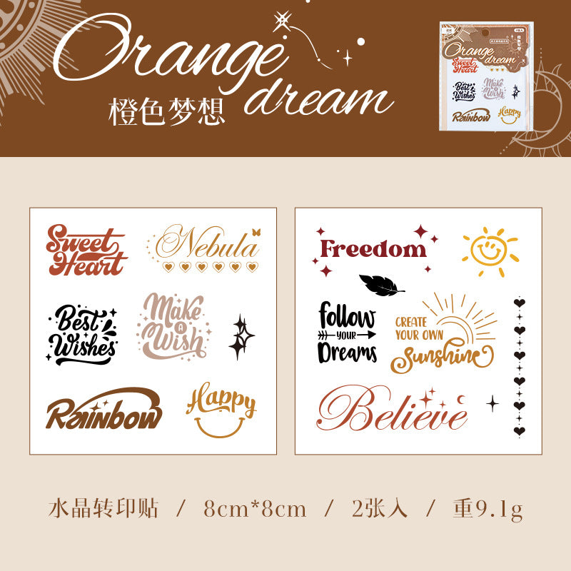 English Sonata Crystal Transfer Stickers - 4 Pcs - ViktaShop