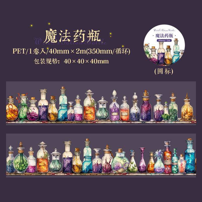 Witch's Magic Potion Bottle Series PET tape