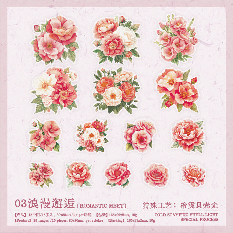 Seasons Flowers Series PET Stickers - ViktaShop