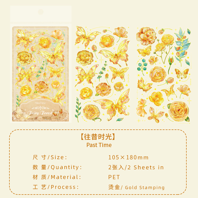 Light  Butterfly  Sticker Paper 6 Types 2 Sheets