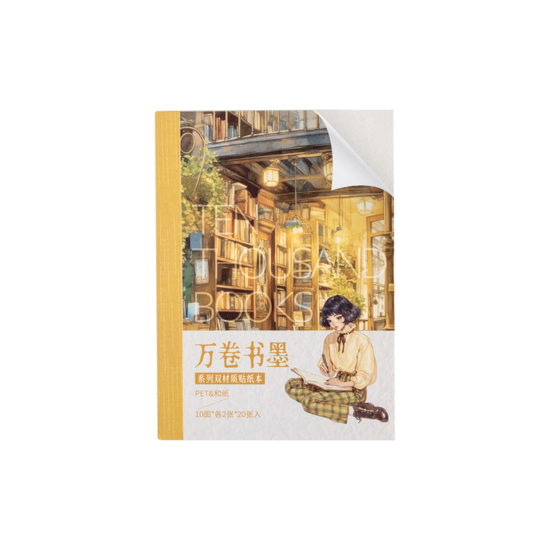 Book Theme PET stickers 10 sheets