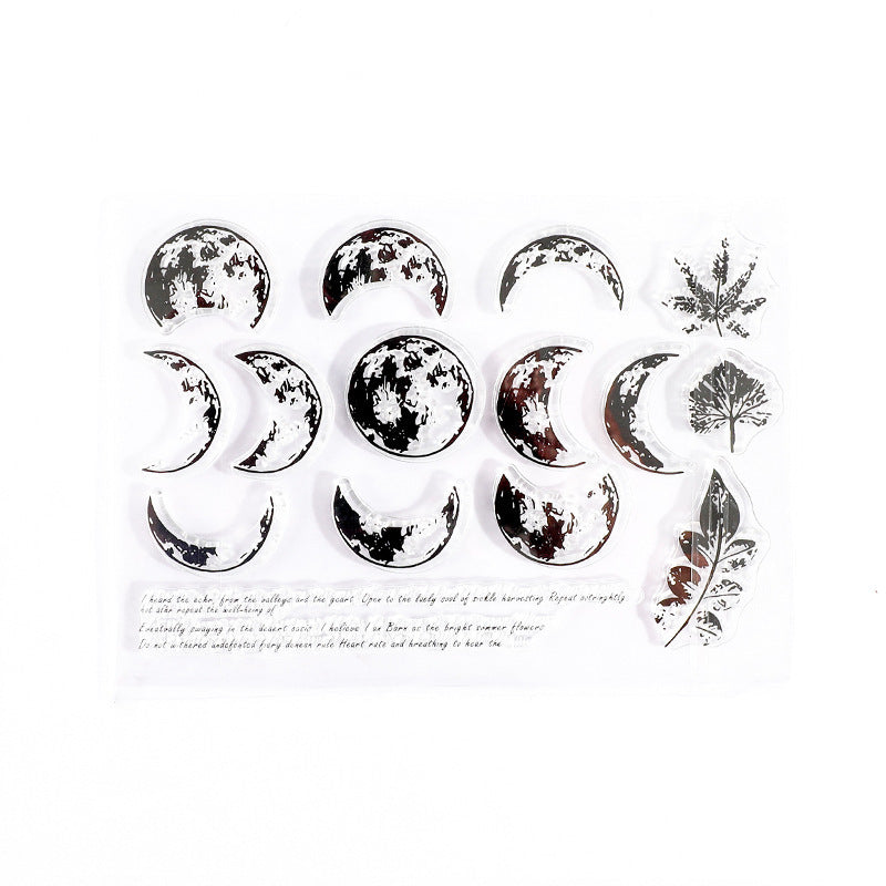 Transparent Silicone Seal - Retro Plant & Flower Collage - ViktaShop
