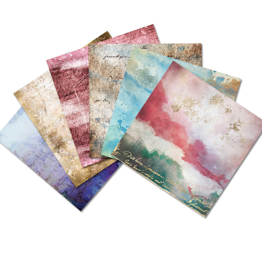 Retro Colorful DIY Scrapbook & Journal Background Paper - Single-Sided, 24 Sheets - ViktaShop