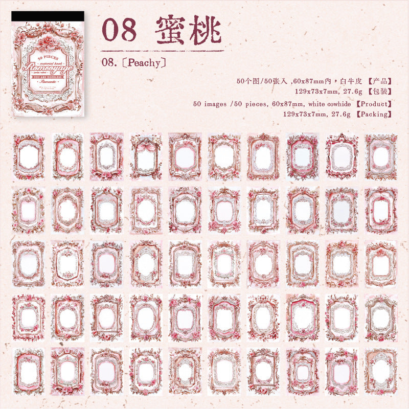 Romantic Travel Material Paper - Purple Rhyme - 50 pcs - ViktaShop