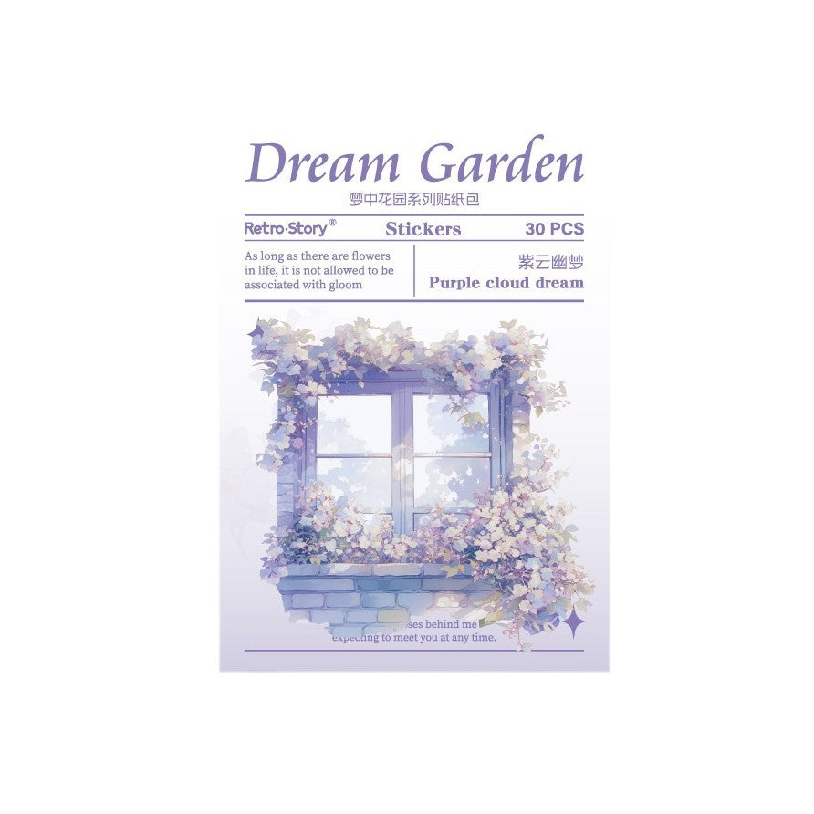 Dream Garden Flower Sticker Pack – 30 Pcs - ViktaShop