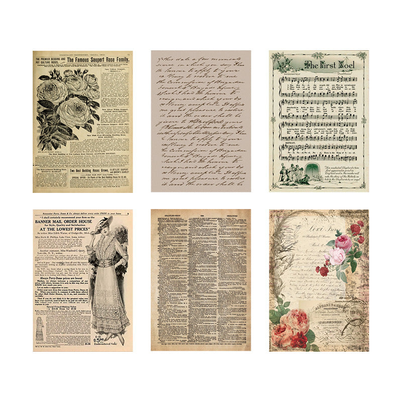 Classical Records Sticker Set - Retro Alphabet & Material Paper - ViktaShop