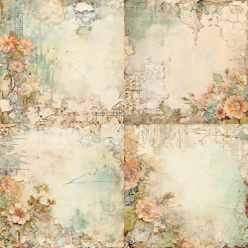 Flowers background paper 10 sheets