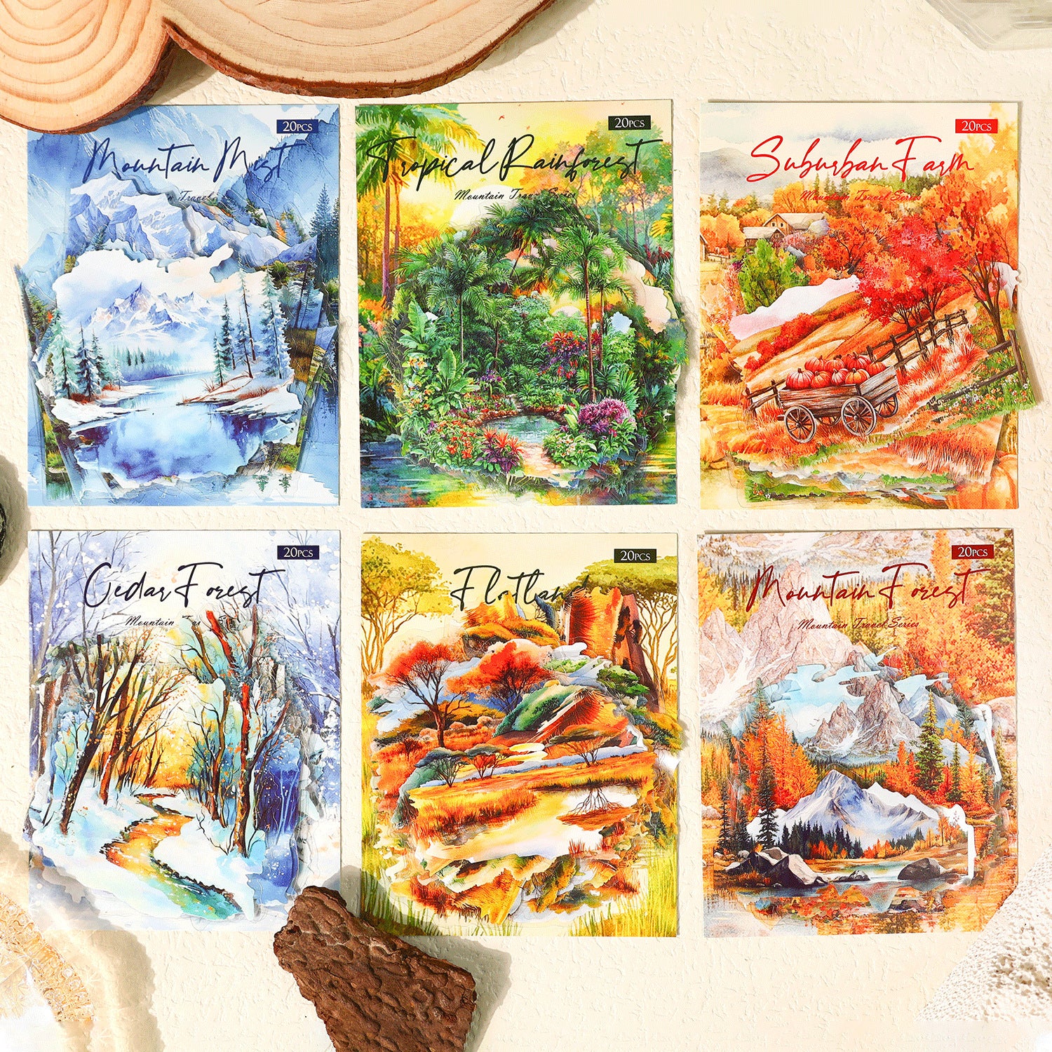 Forest PET Mountain Travel Stickers for Scrapbooking - ViktaShop