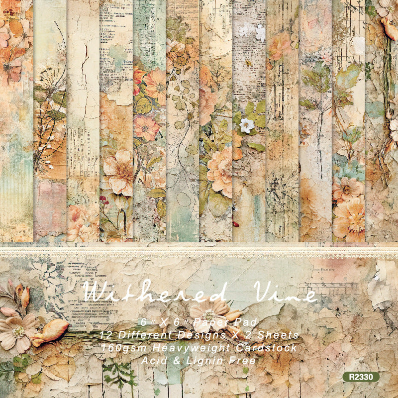 Flowers background paper 10 sheets