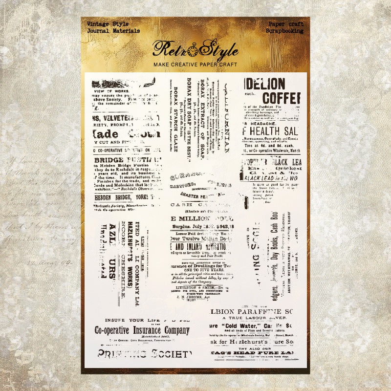 Retro Background Transparent Silicone Stamp