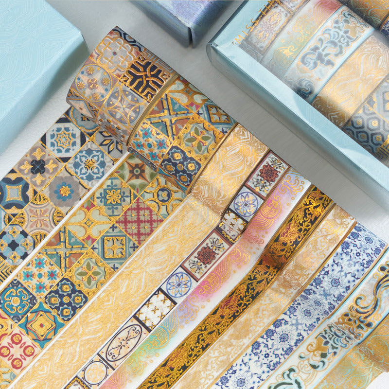 Creative Journaling Materials Box Set - Washi Tape & Stickers, 10 Pcs - ViktaShop