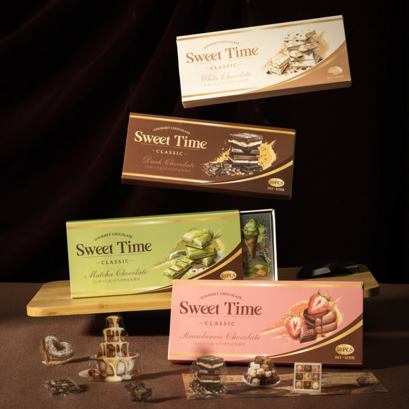Boxed Double Material Die-Cut Stickers - Music Box Food Theme - ViktaShop