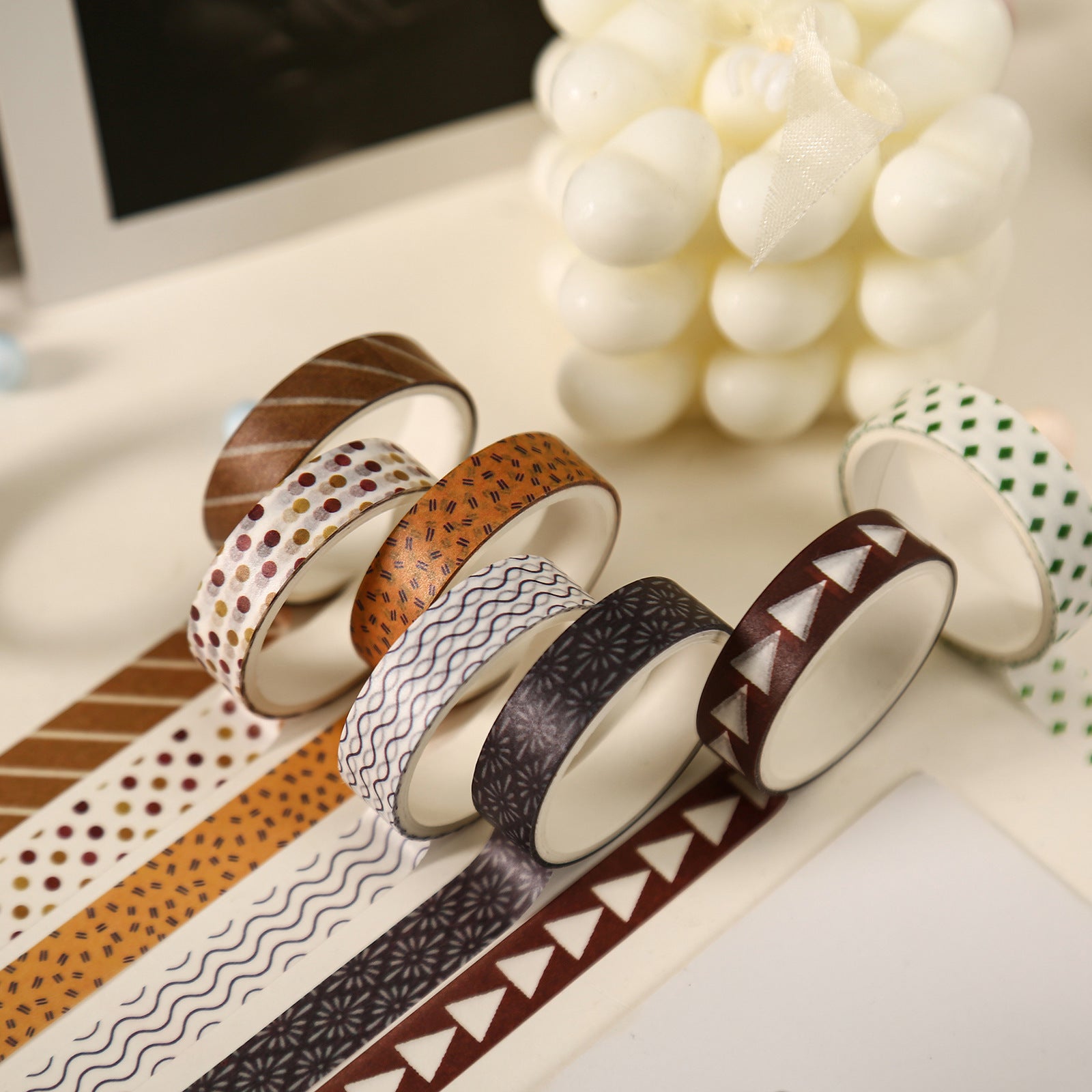 Salt Sunseeker Series – Retro Style Paper Washi Tape Set, 2m - ViktaShop