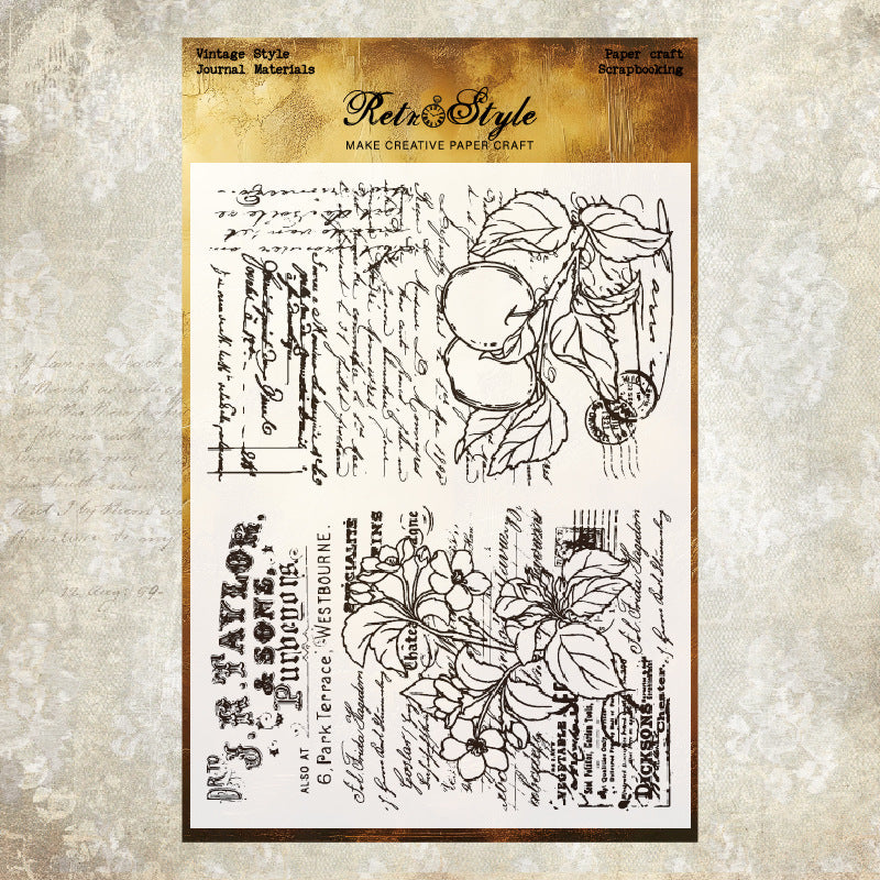 Retro Background Transparent Silicone Stamp