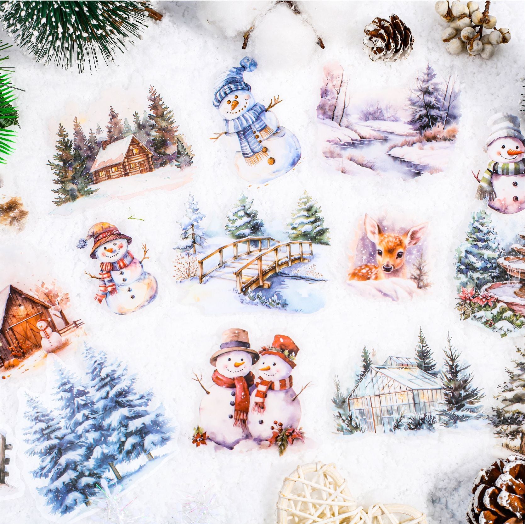 Ice & Snow Sticker Pack - PET - ViktaShop