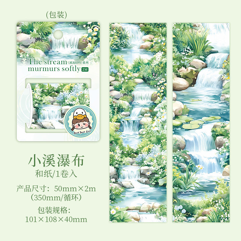 Paper Tape – Stream Humming Series, Landscaping Theme, 6 Options - ViktaShop